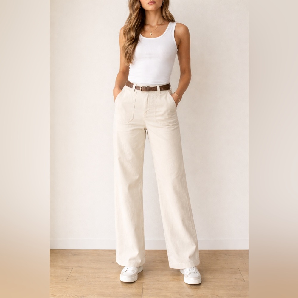 J Jill High rise wide leg denim pants